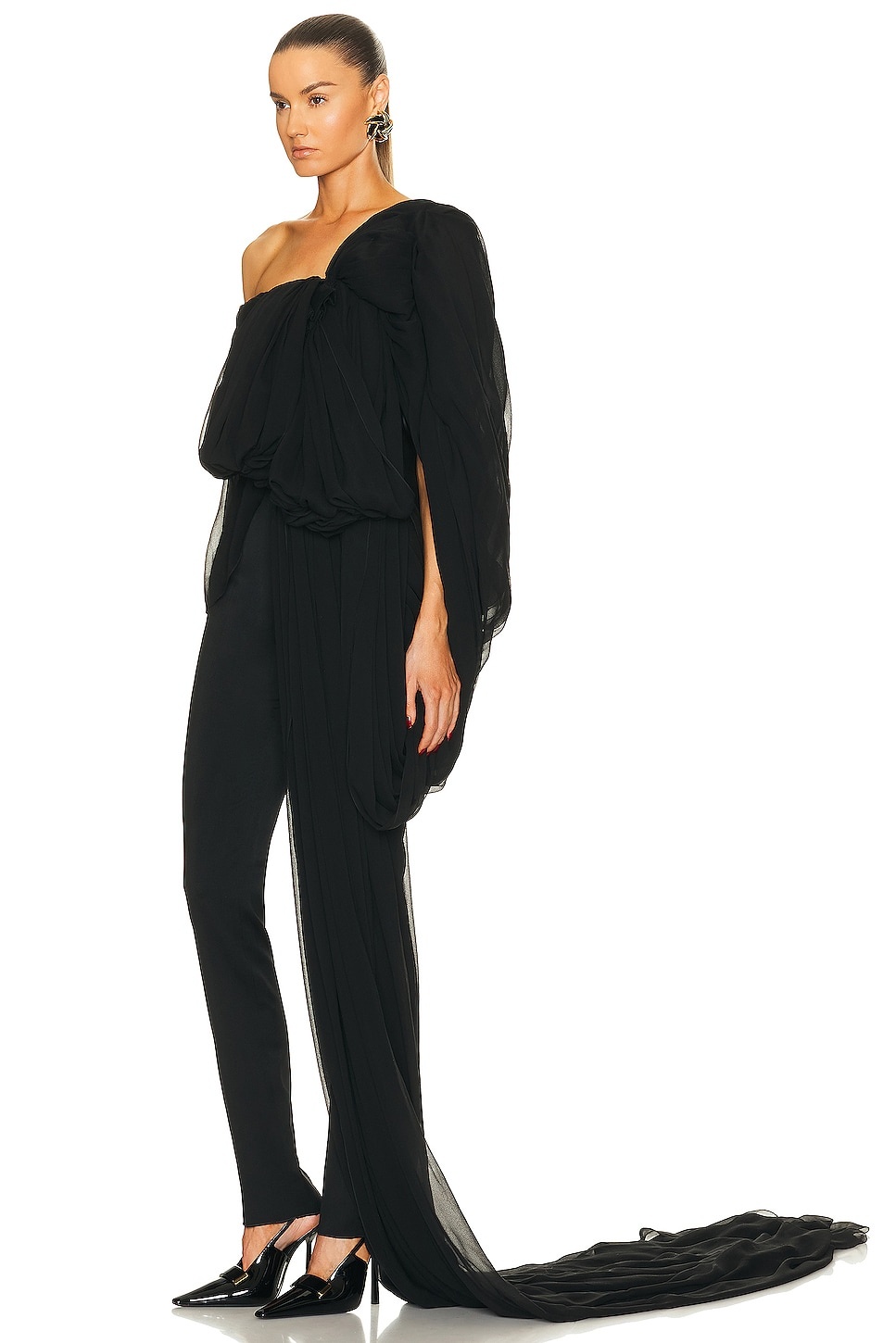 One Shoulder Drape Top - 3