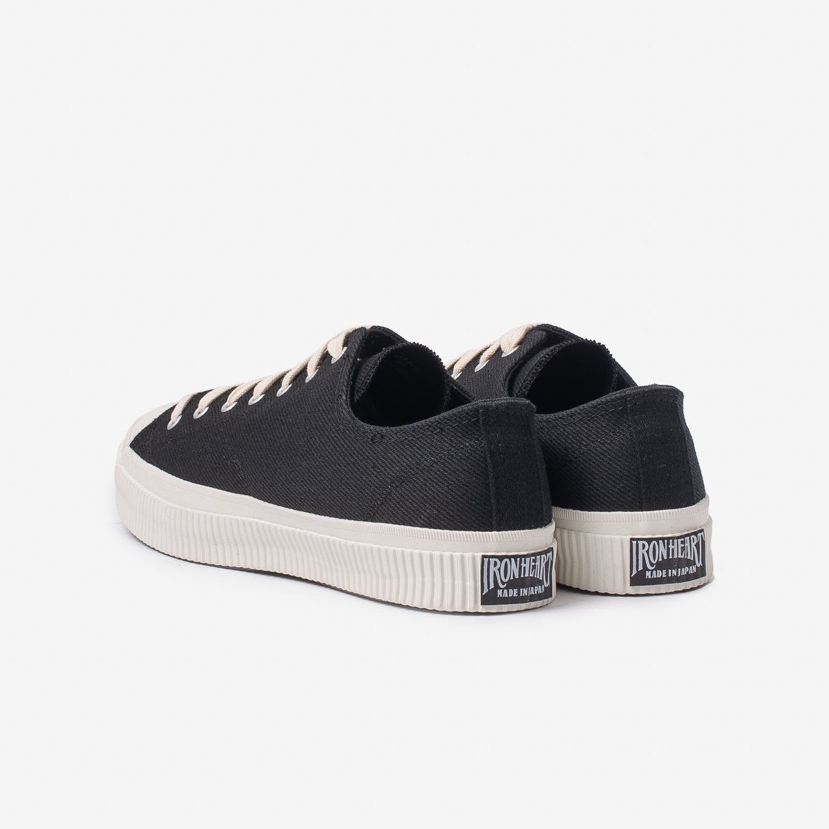 IHSN-01-BLK 21oz Non-Fade Denim Low-Top Sneakers - Superblack - 3