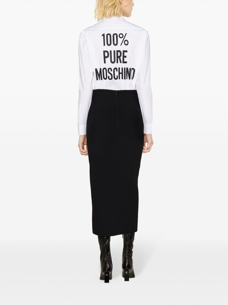 logo-lettering straight midi skirt 4