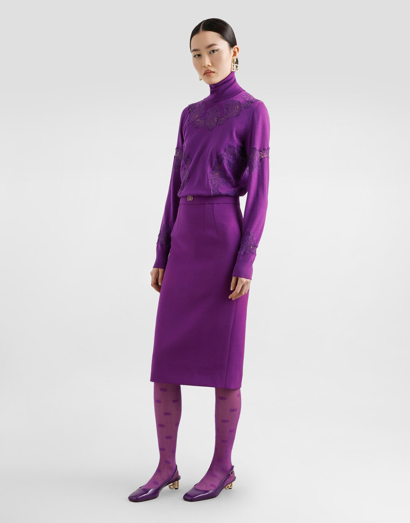 Dolce & Gabbana Wool crêpe sheath skirt outlook