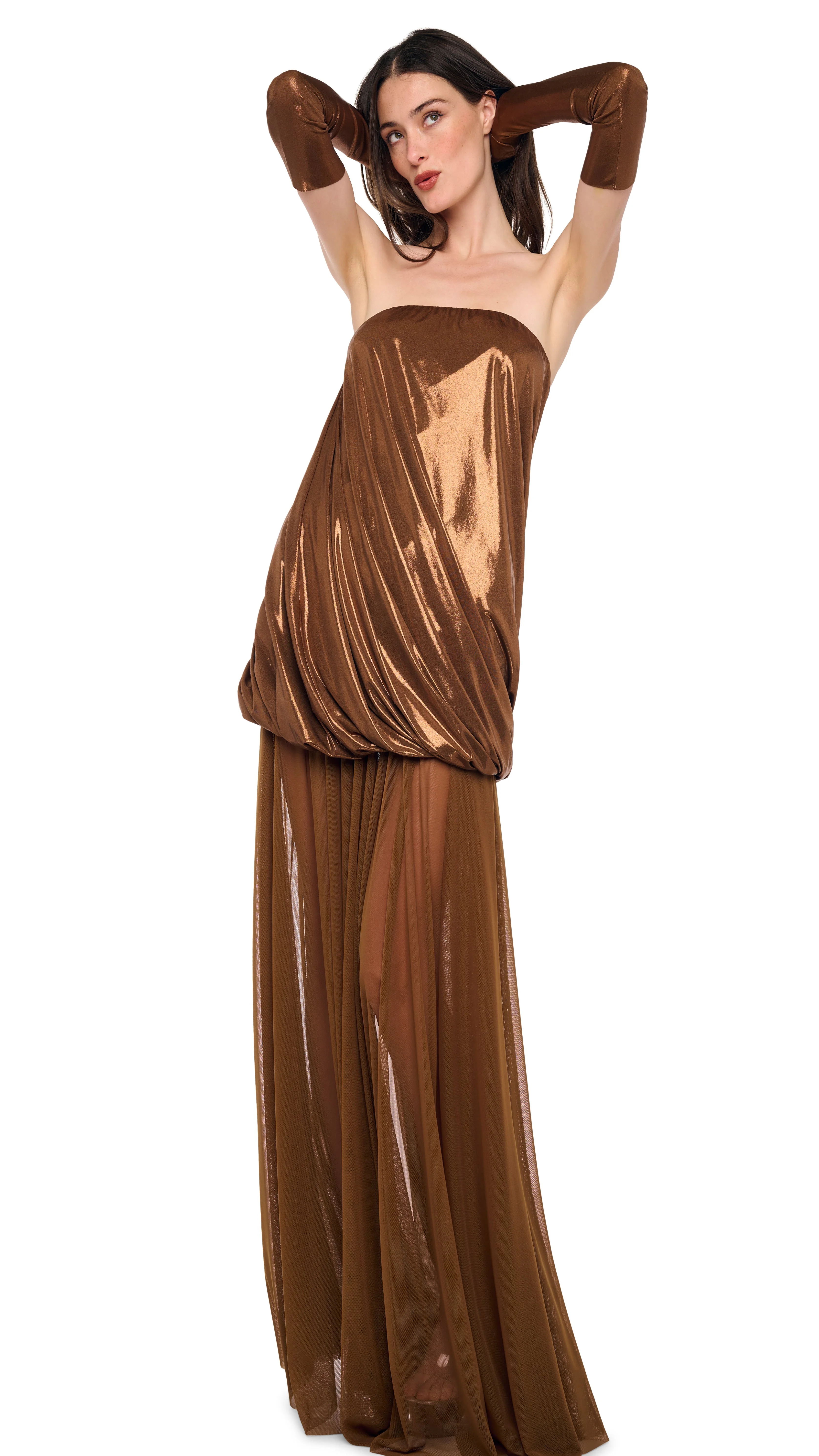 STRAPLESS TWIST MINI DRESS - 1