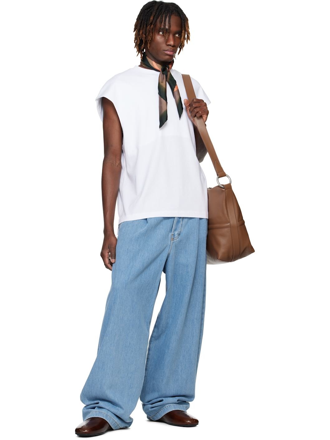 White Sleeveless T-shirt - 5