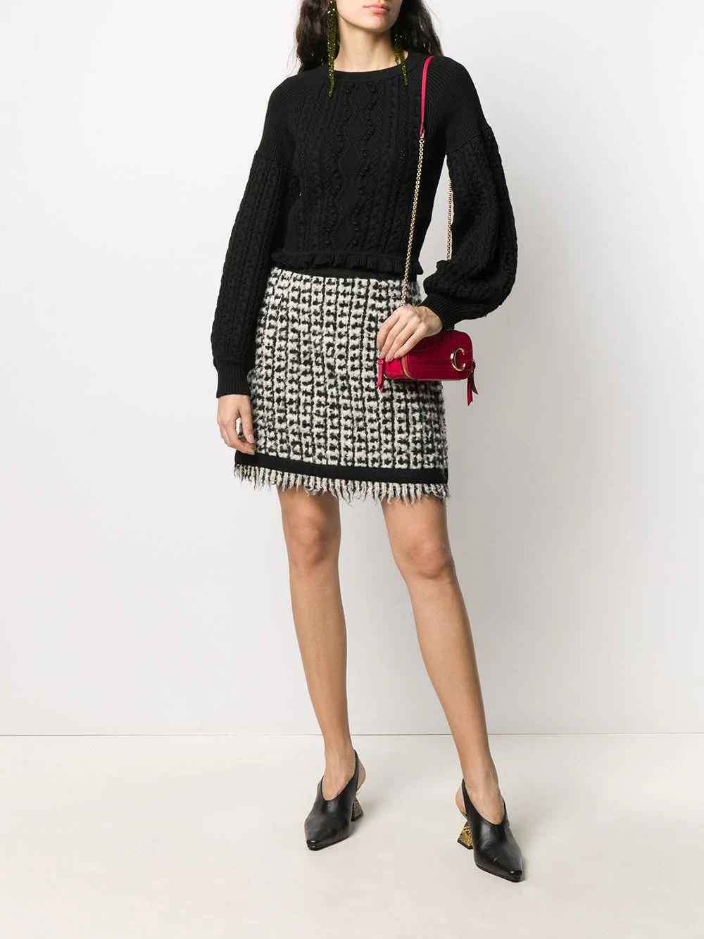 tweed mini skirt - 2