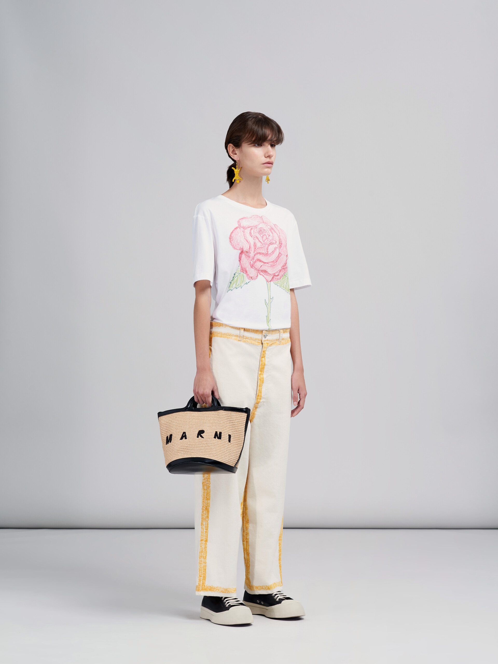 BEIGE DENIM TROUSERS - 5