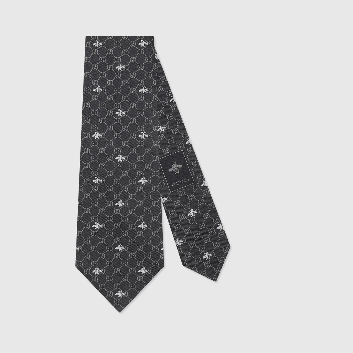 GG bees silk tie - 1