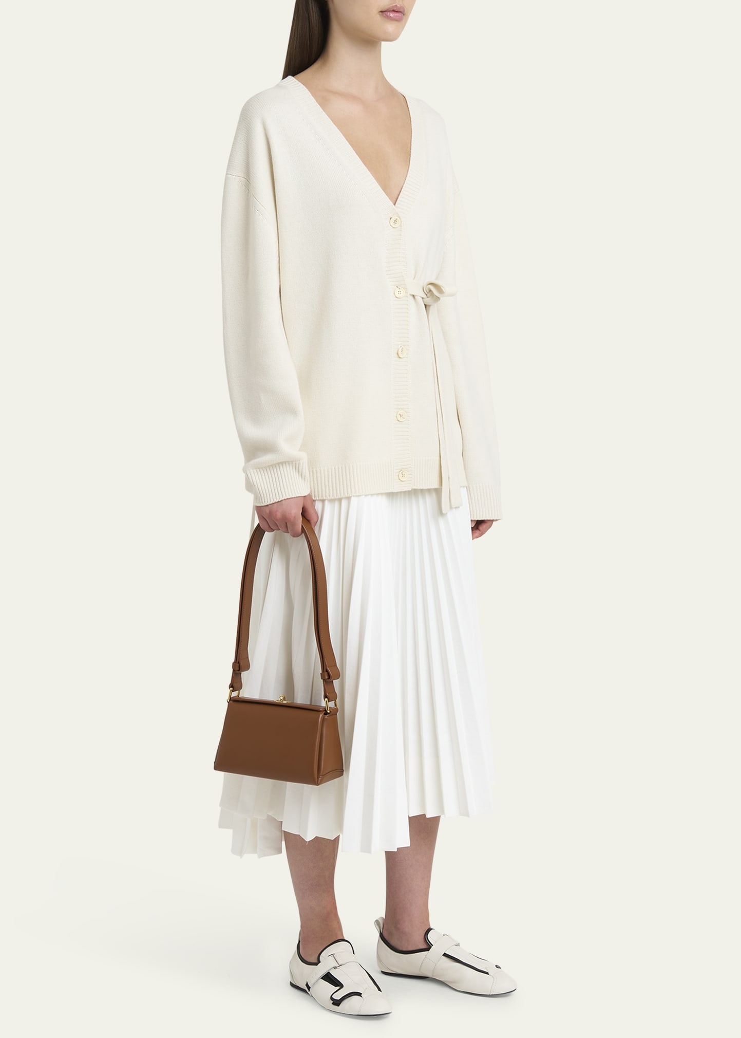 Mini Turn-Lock Leather Shoulder Bag - 5