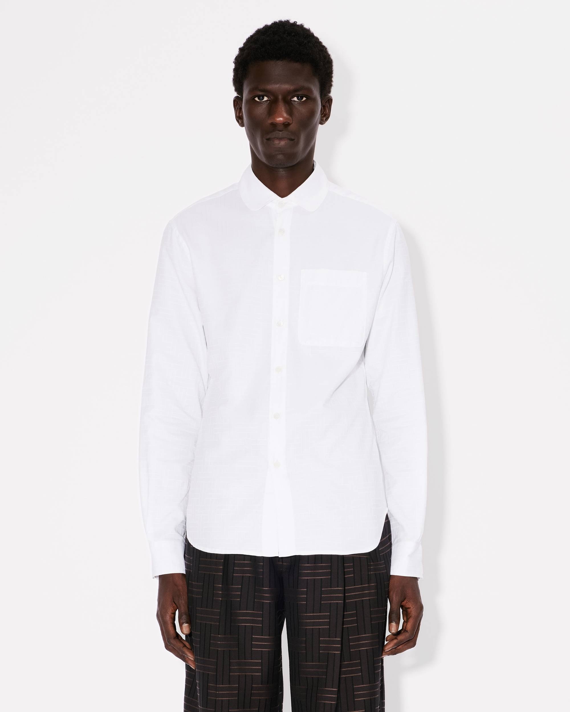 'KENZO Weave' slim shirt in cotton jacquard - 3