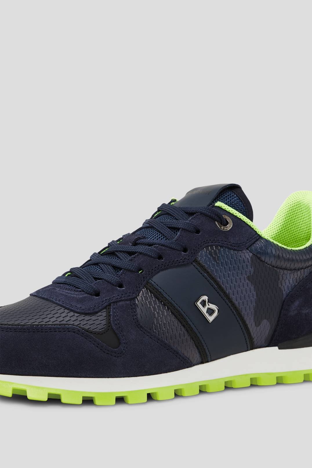 PORTO SNEAKER IN NAVY BLUE/LIME - 4