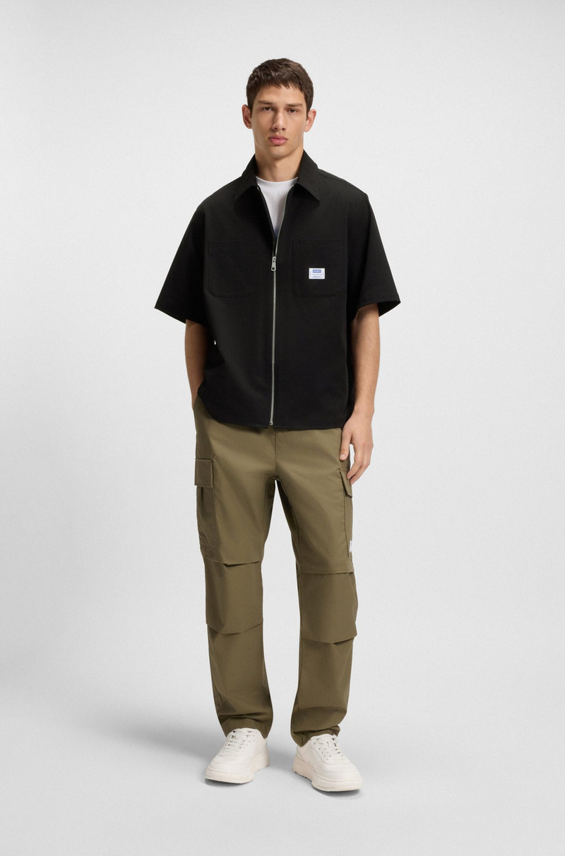 HUGO OVERSIZE FIT SHIRT WITH ZIP-UP FRONT outlook