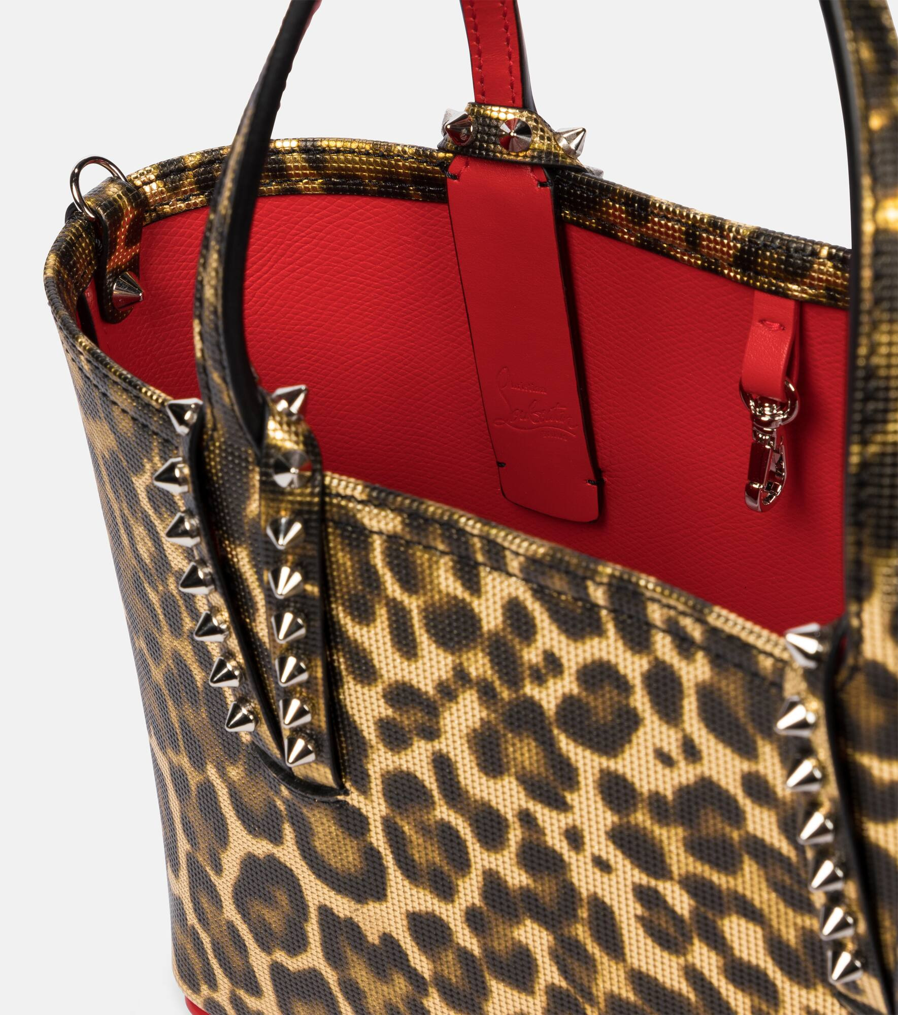 Cabata Small leopard-print leather tote - 3