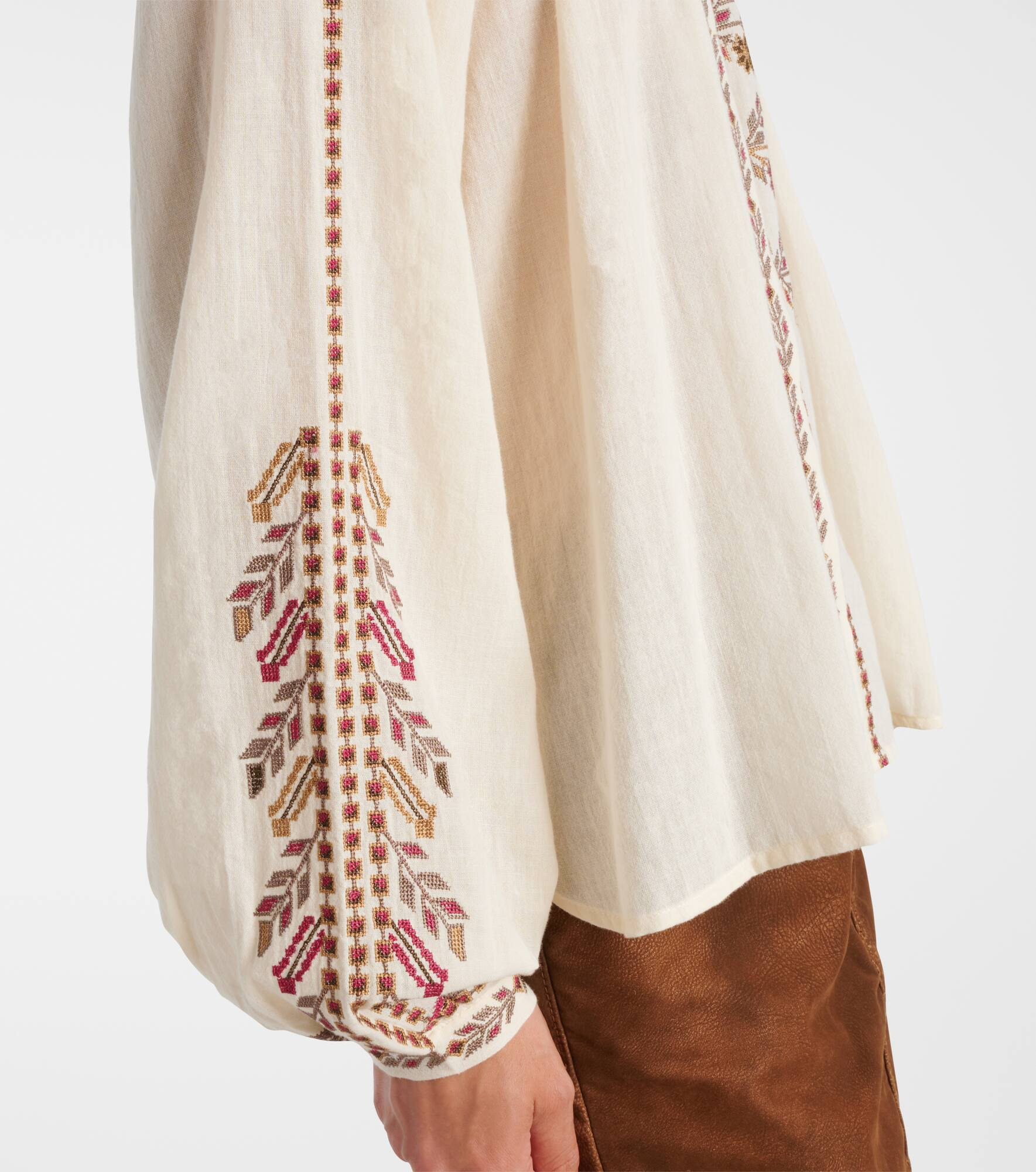 Lynne embroidered cotton blouse - 5