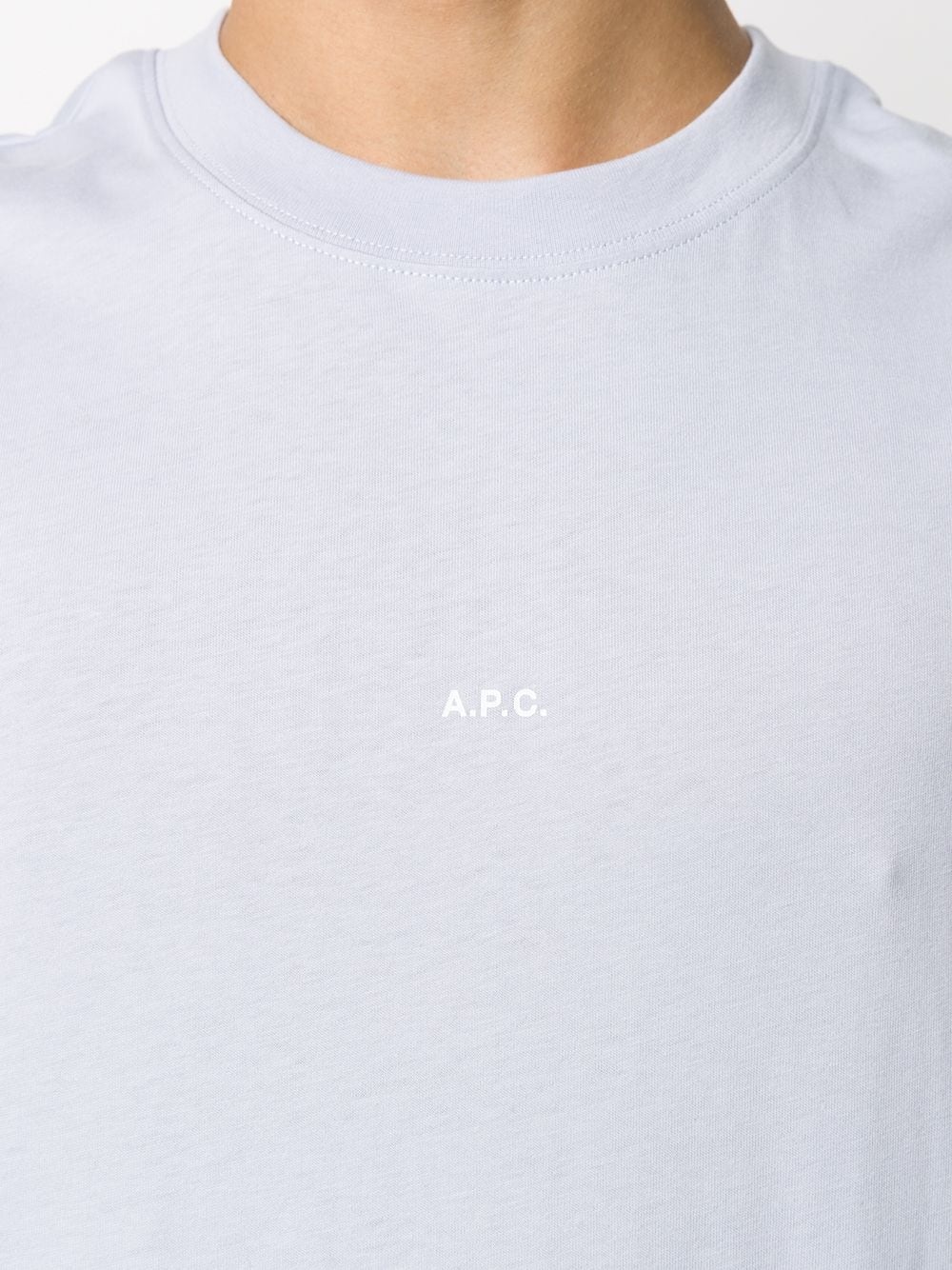 logo print round neck T-shirt - 5