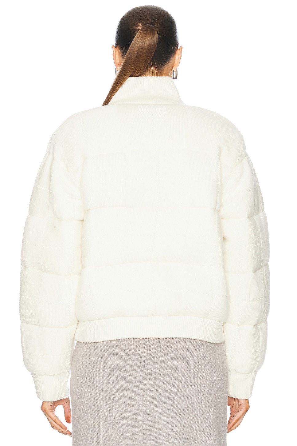 Quilted Cashmere Blend Reversible Puffer Jacket - 5