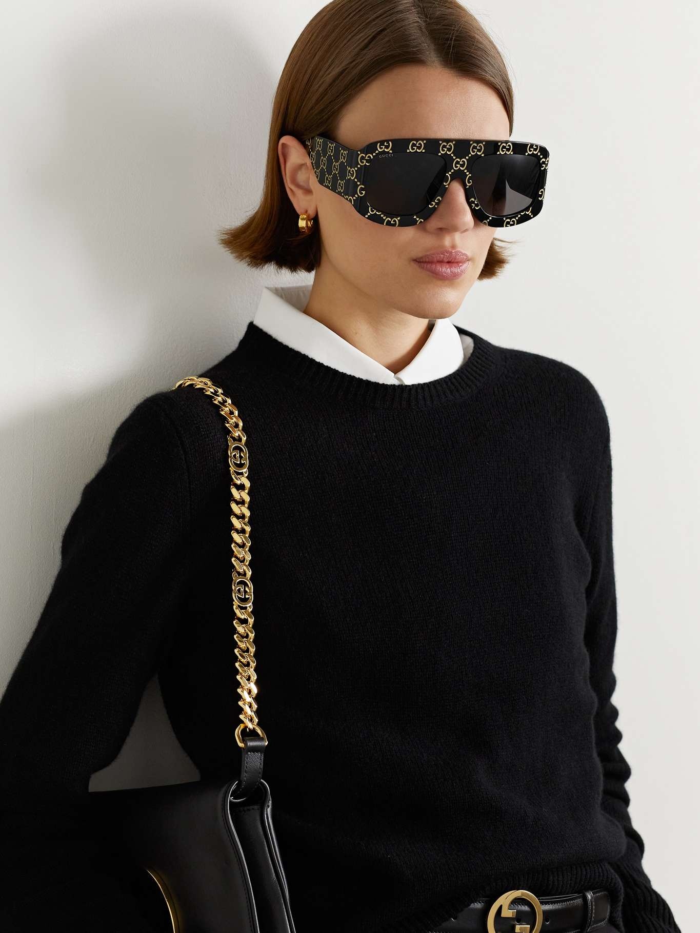 Oversized D-frame acetate sunglasses - 2