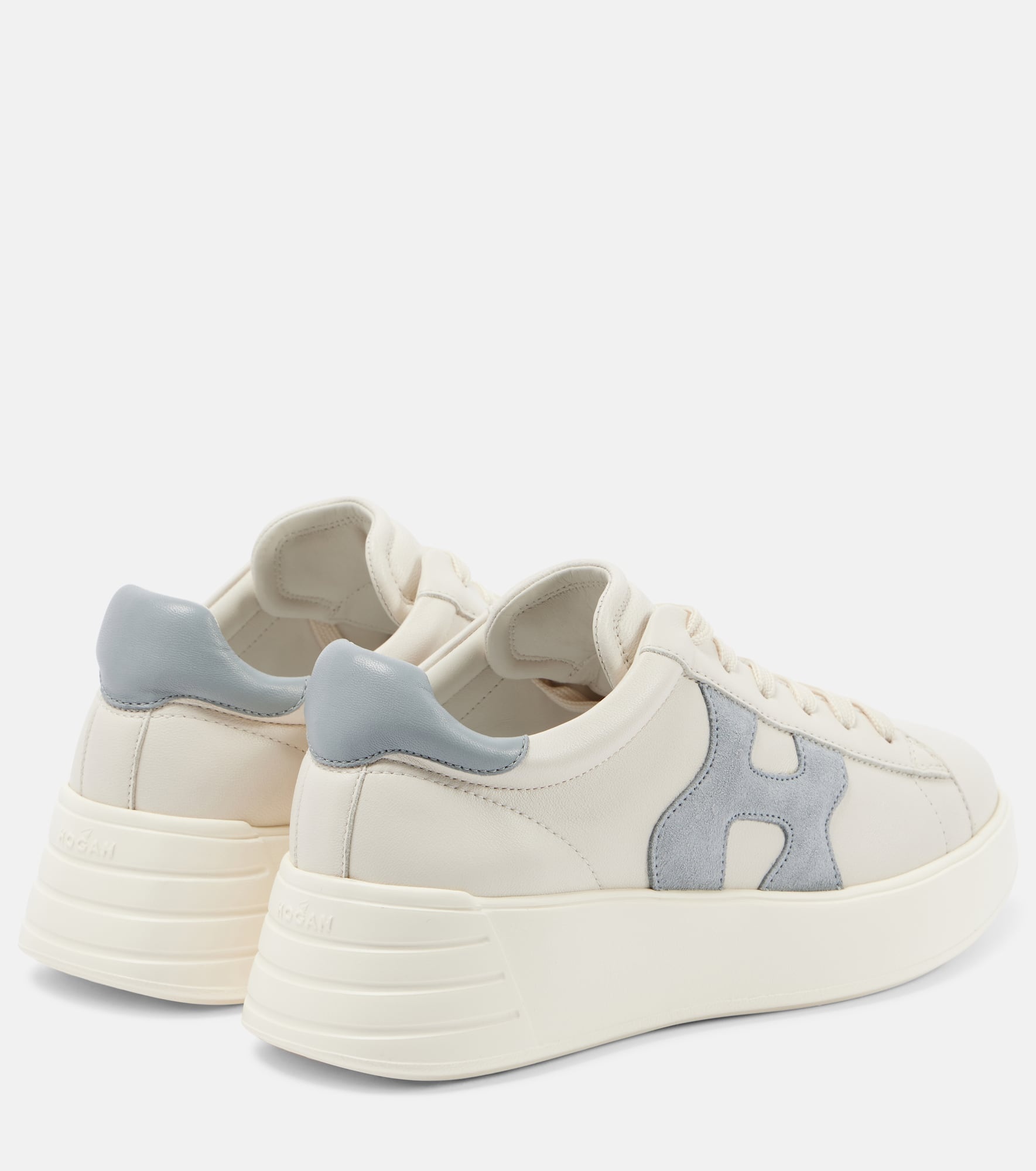 Hogan Rebel suede-trimmed leather sneakers - 2