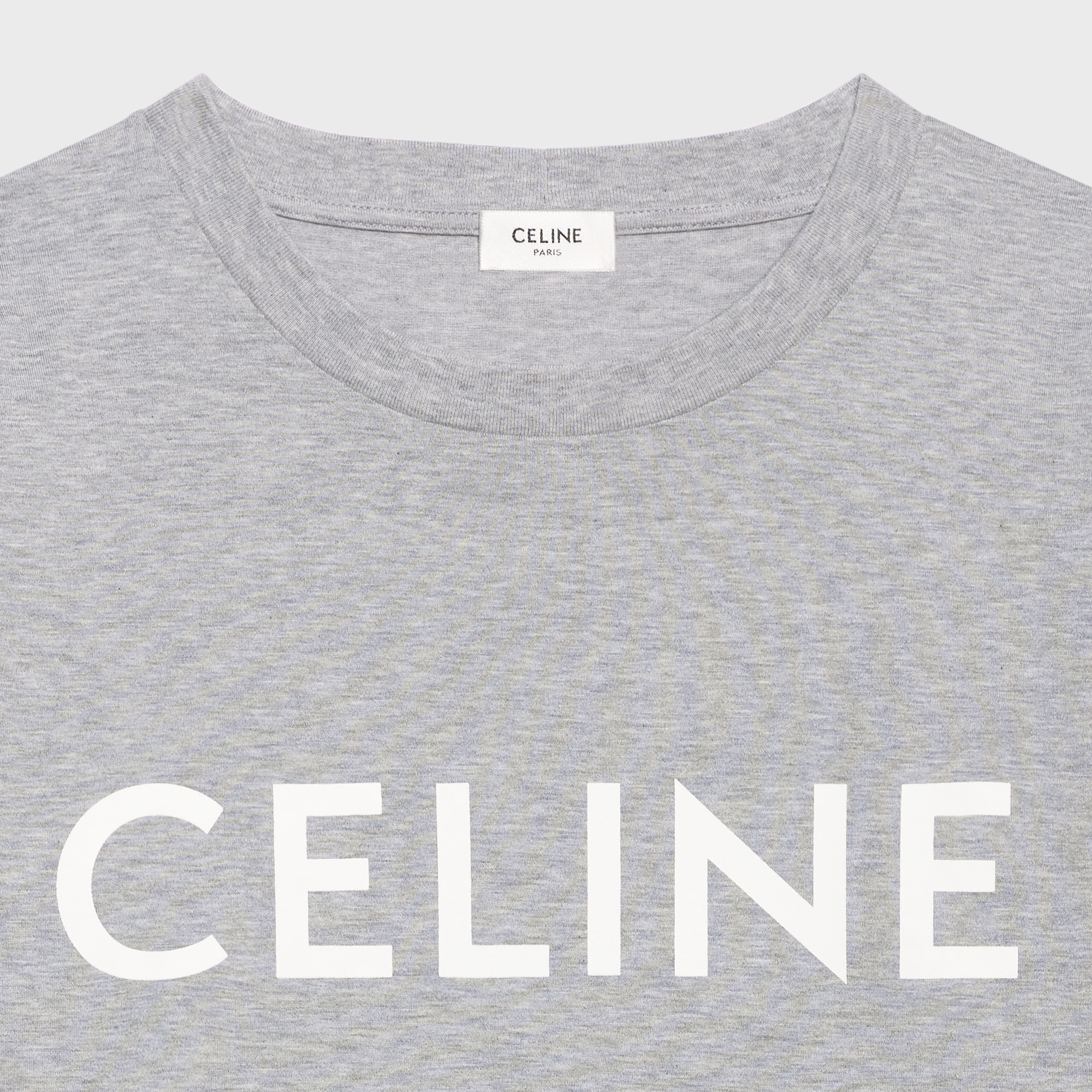 CELINE CROPPED COTTON JERSEY T-SHIRT - 3