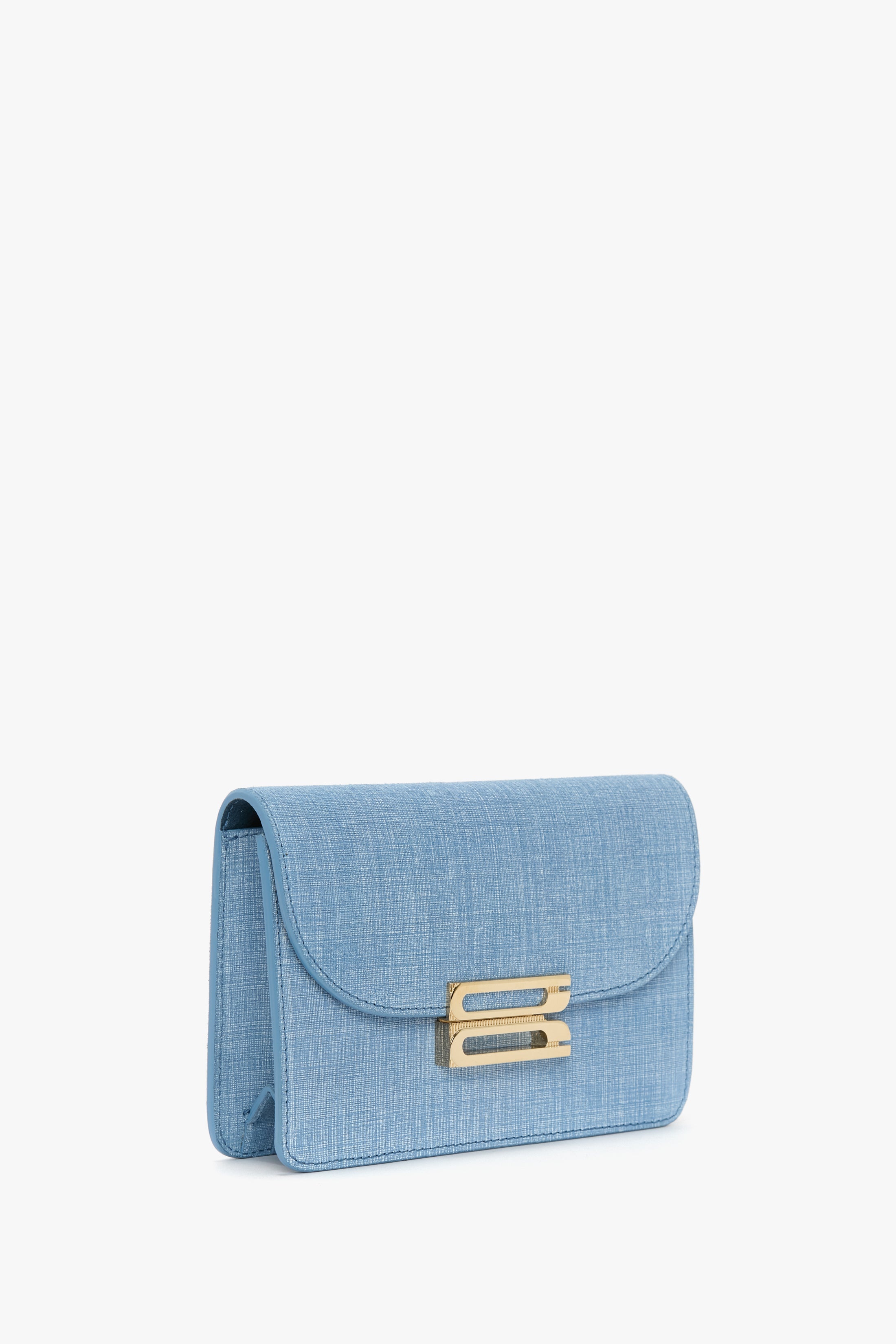 Nano Dorian Bag With Chain In Light Blue Chambray Effect Suede - 2