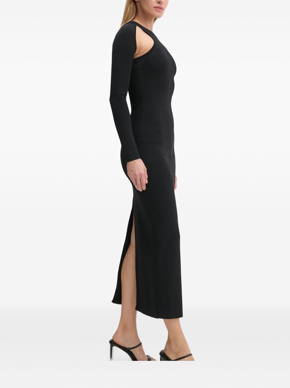 cut-out long-sleeved dress - 3