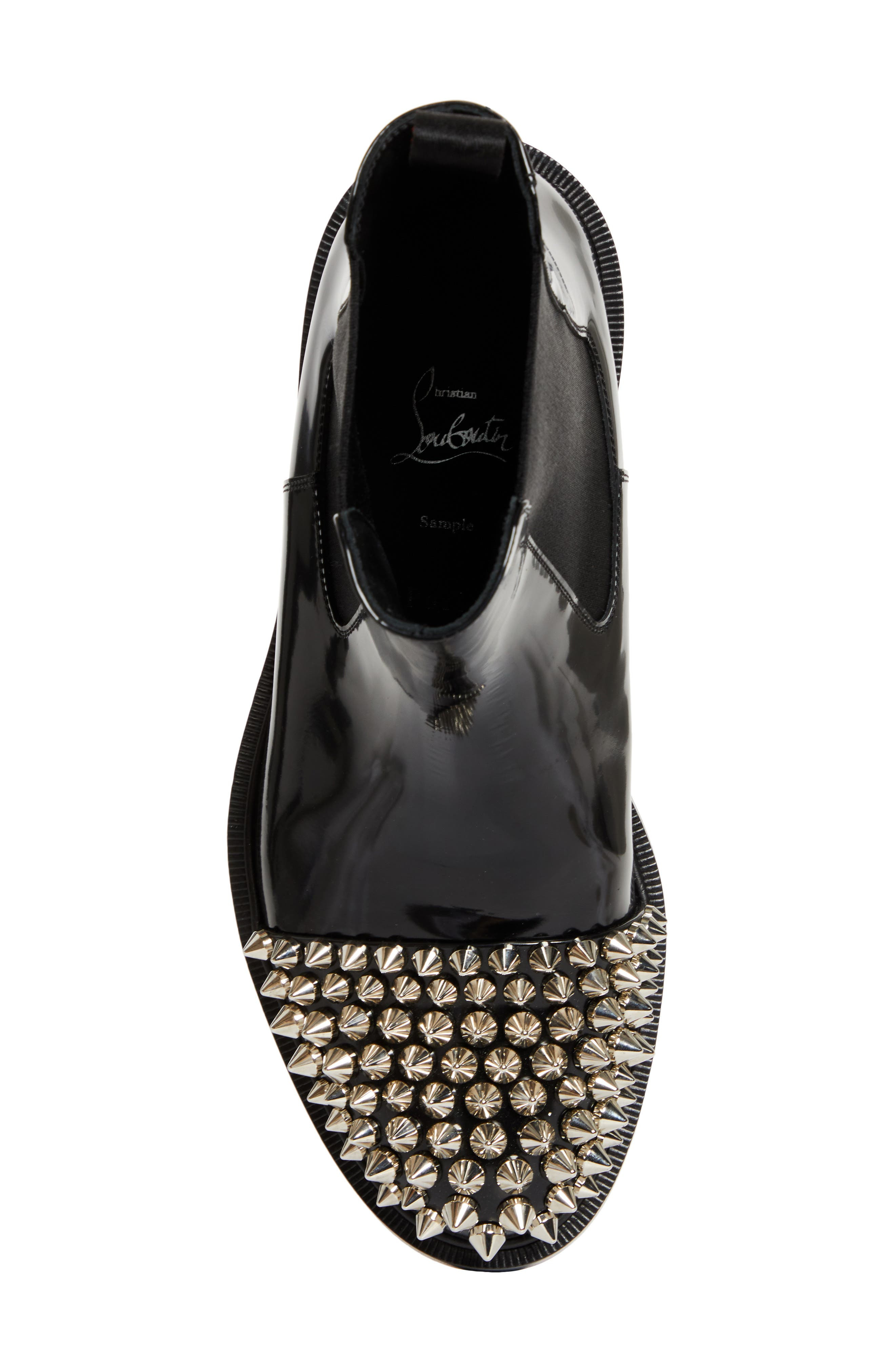 Christian Louboutin Battersea Spiked Cap Toe Chelsea Boot in Black at Nordstrom - 5