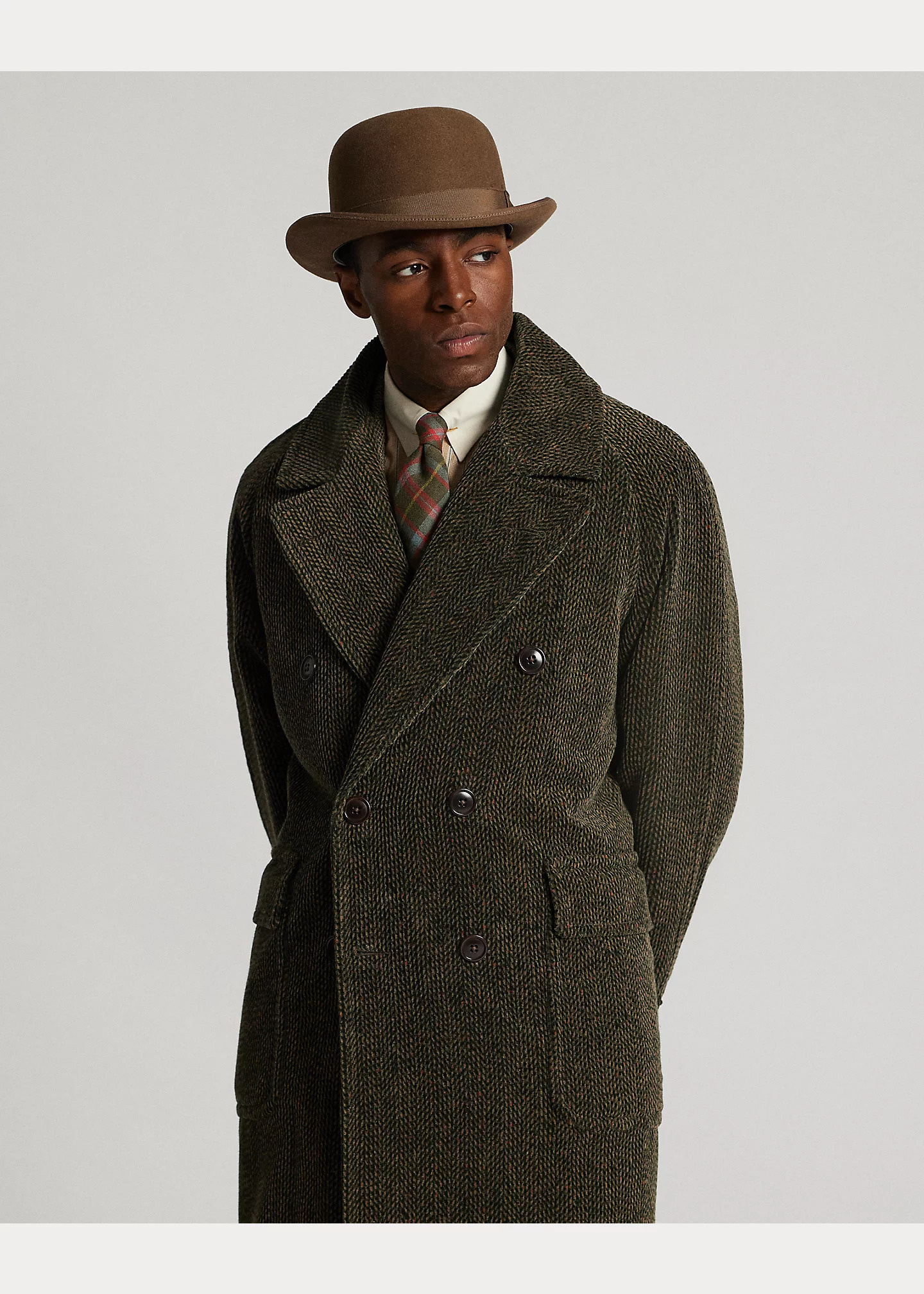 Herringbone-Print Corduroy Topcoat - 3
