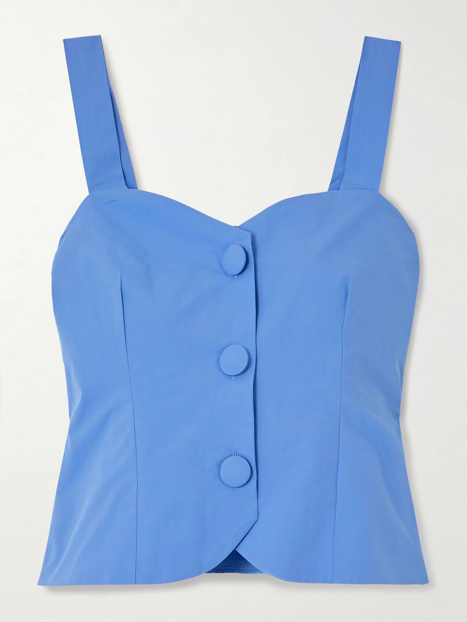 Dora cotton-poplin top Blue - 1