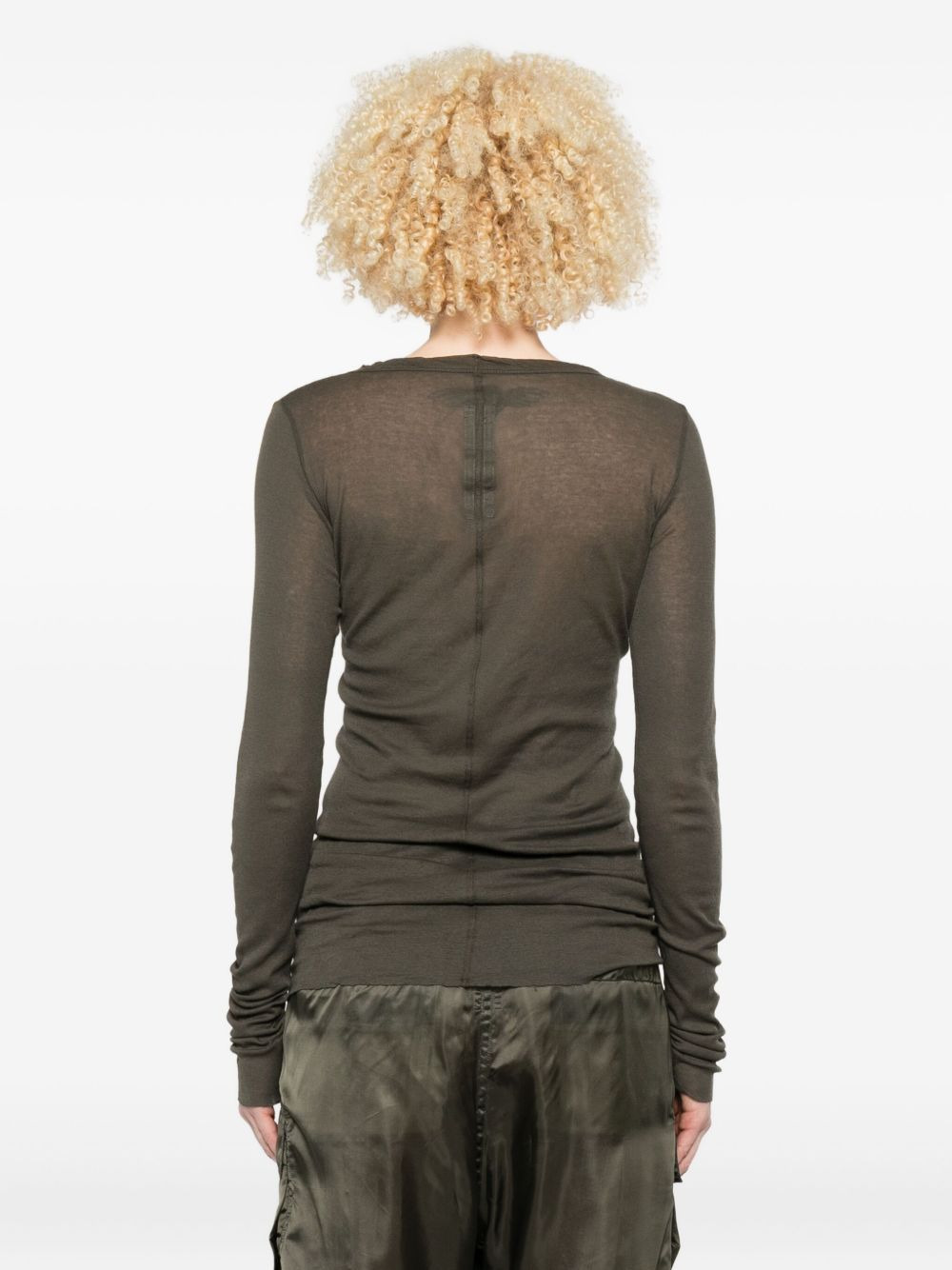 raw-edge long-sleeve T-shirt - 4