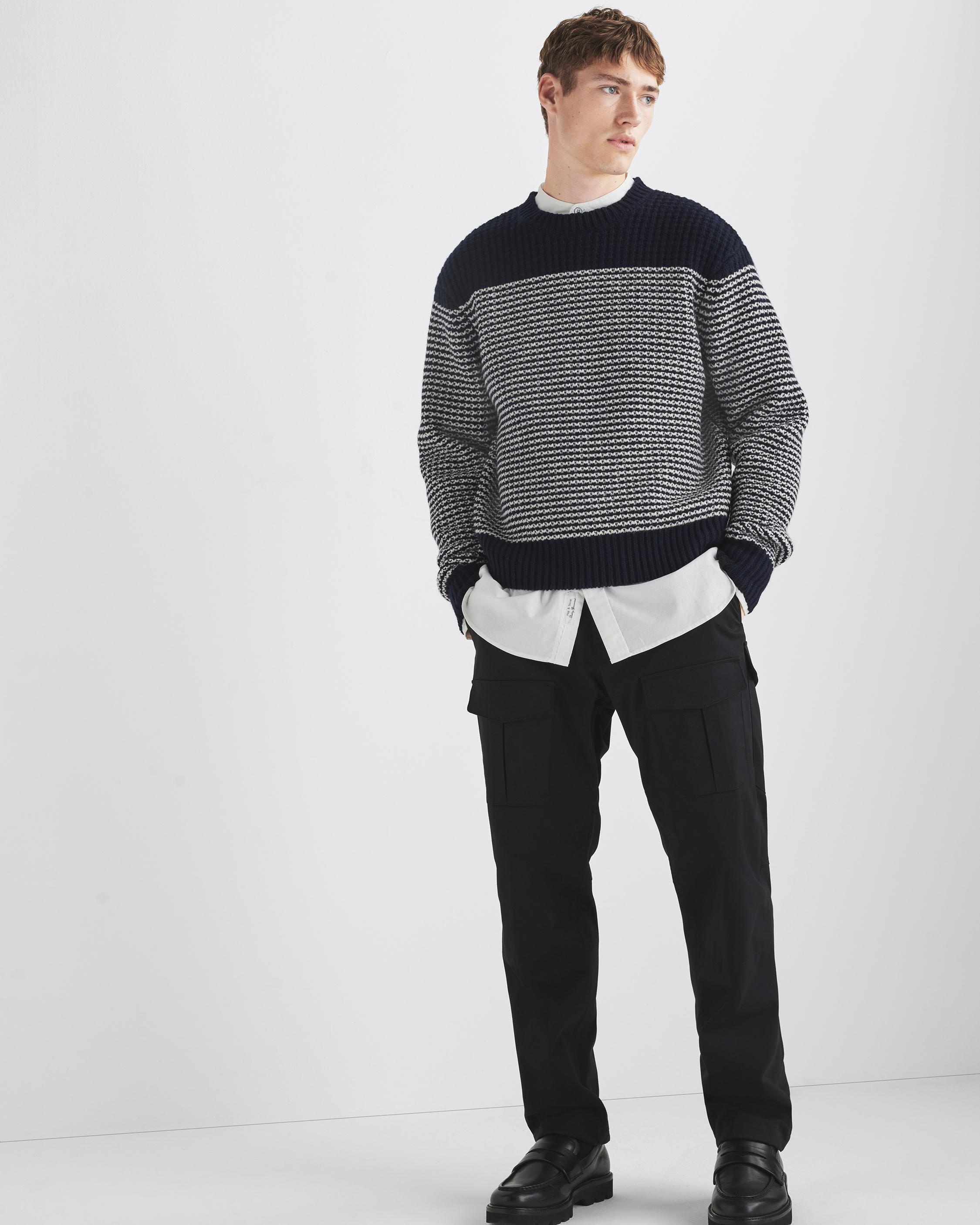 Ernie Stripe Wool Crew
Relaxed Fit - 2
