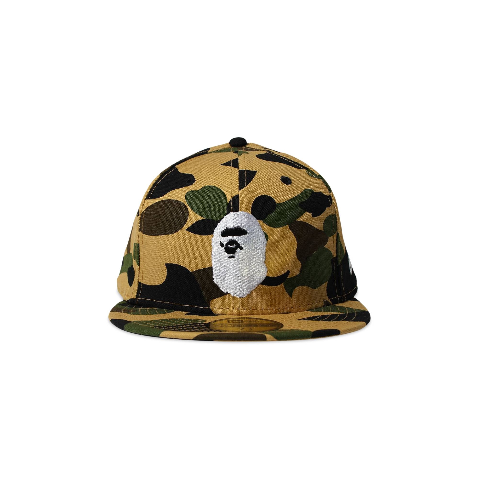 BAPE New Era 59 Fifty 1st Camo Ape Head Cap 'Yellow' - 2