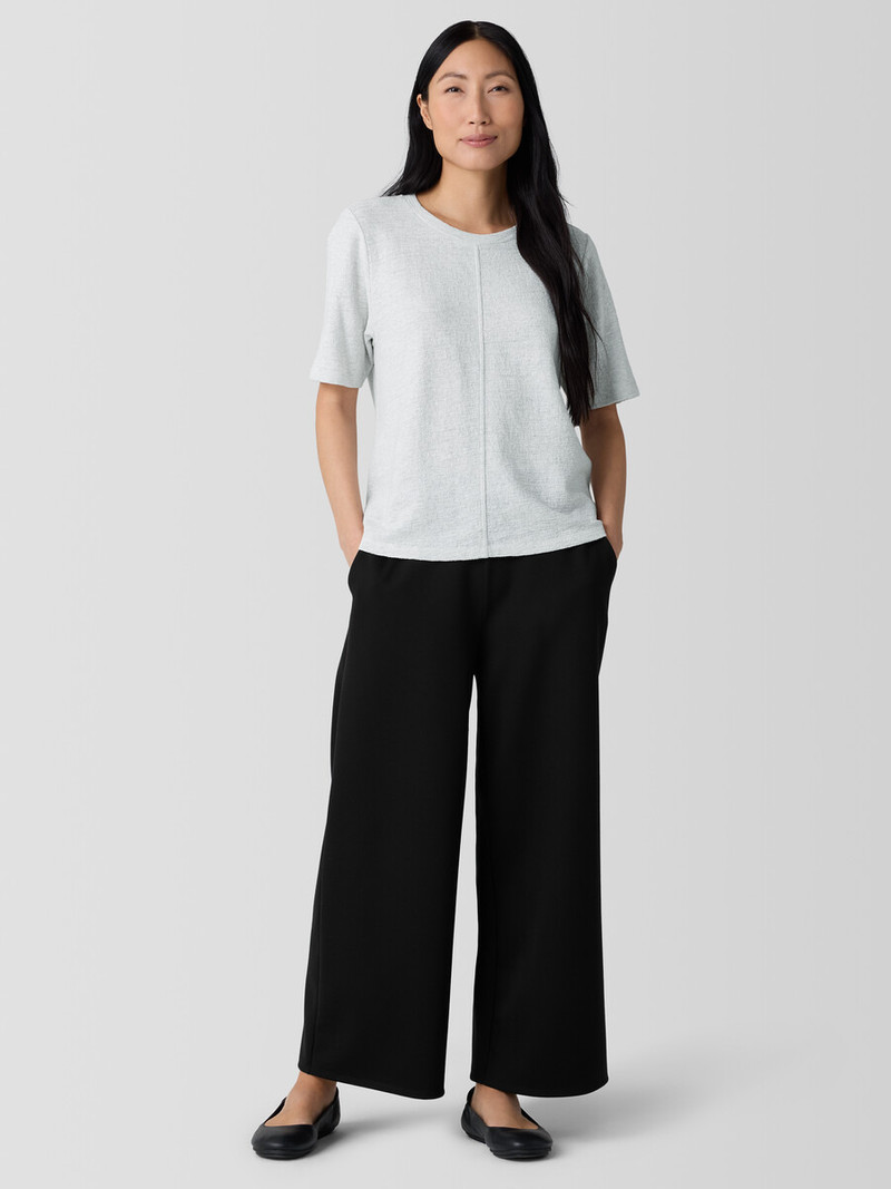 Organic Cotton Jacquard Crew Neck Top 3
