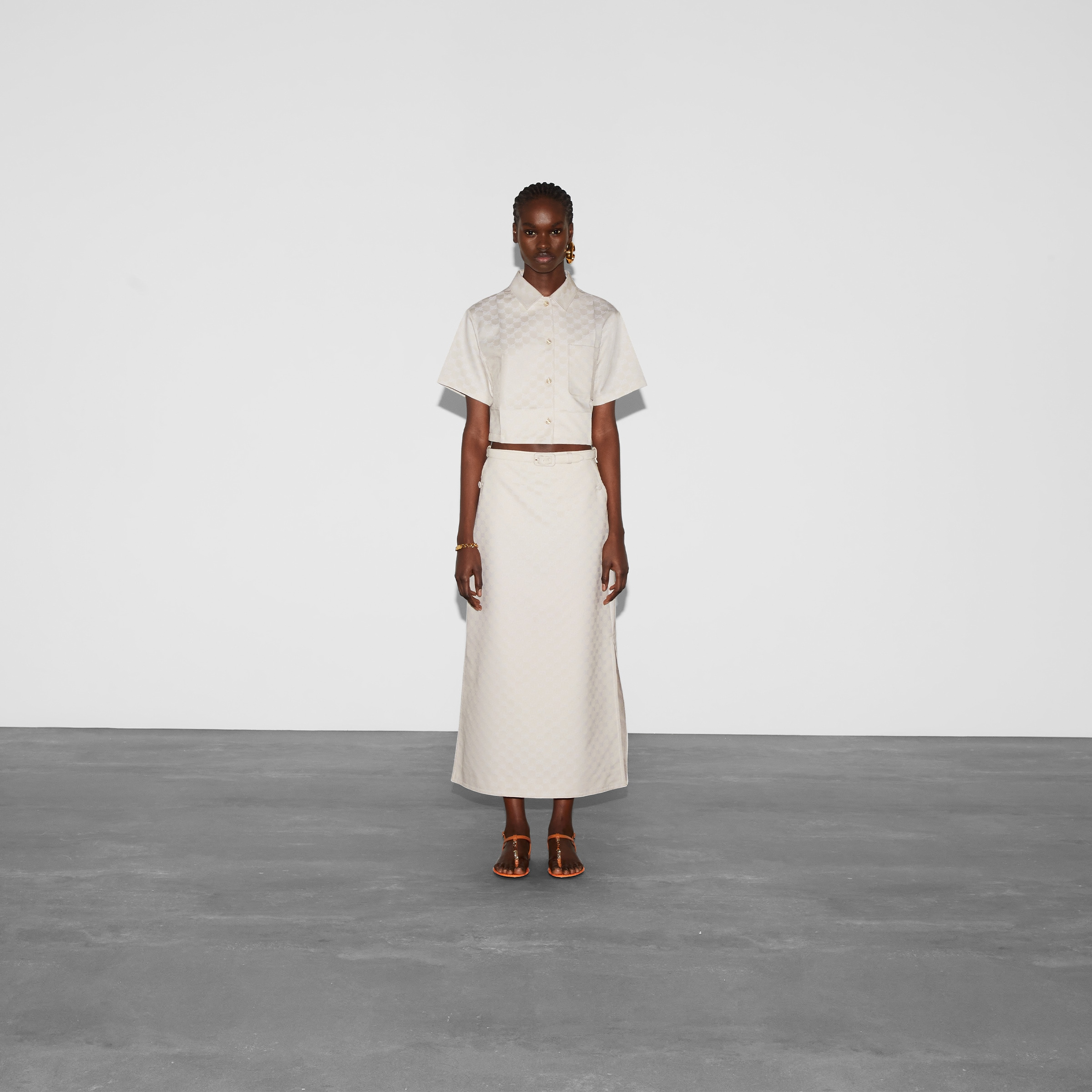 GG cotton gabardine skirt - 2