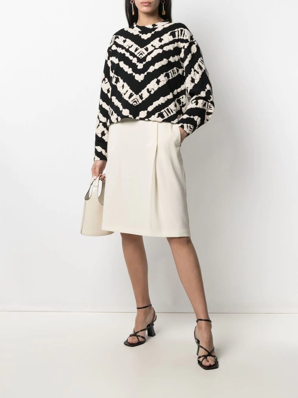 wrap-front midi skirt - 2