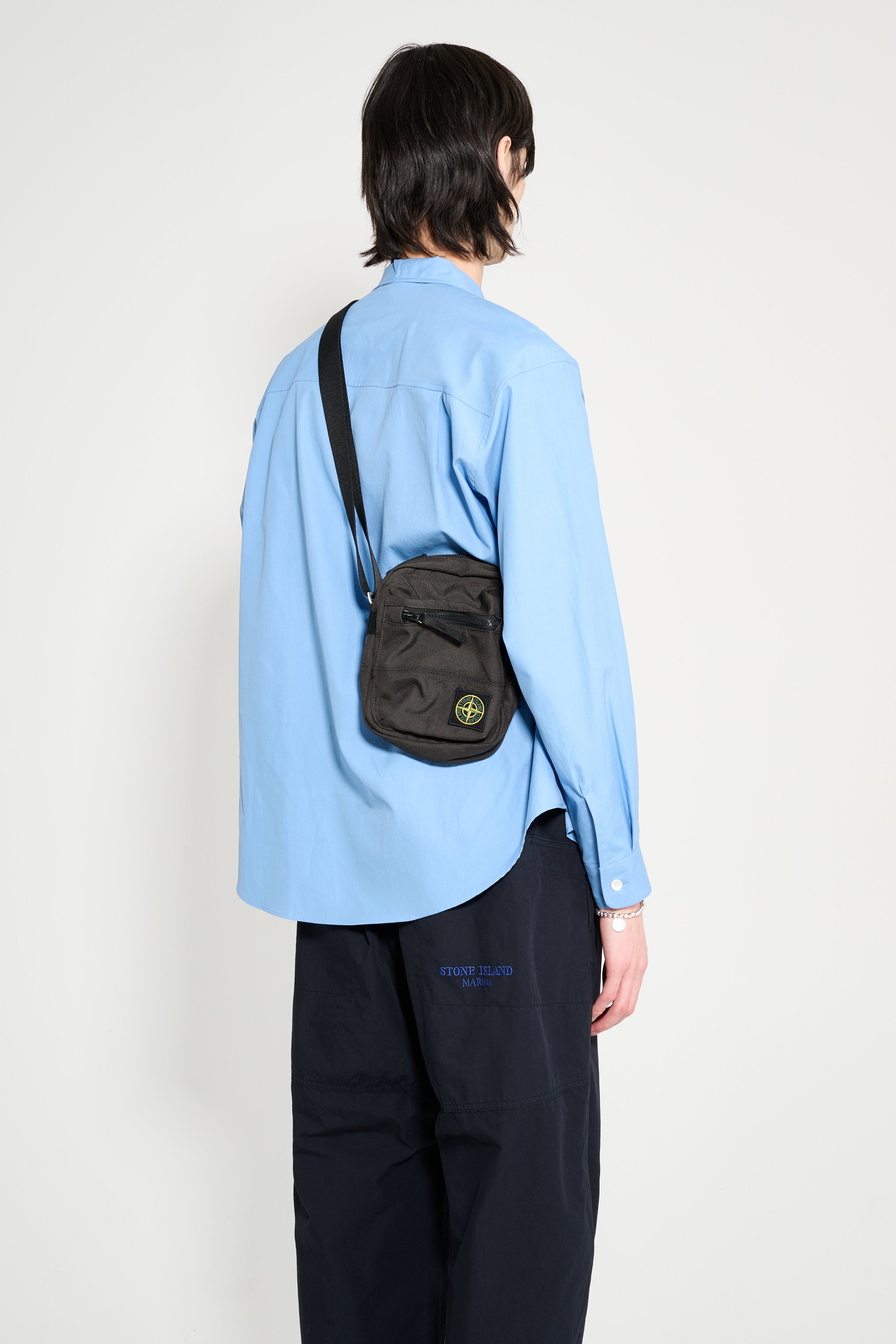 STONE ISLAND CORDURA® 1500 CROSS BODY BAG LEAD GREY - 3