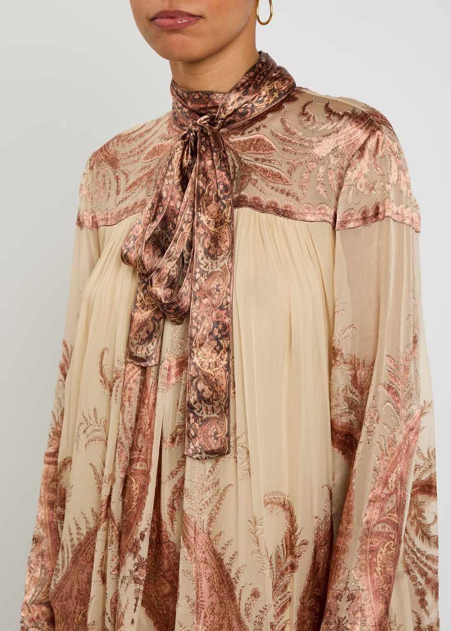 Zimmermann Hypnotic Paisley-devoré Chiffon Mini Dress - 5