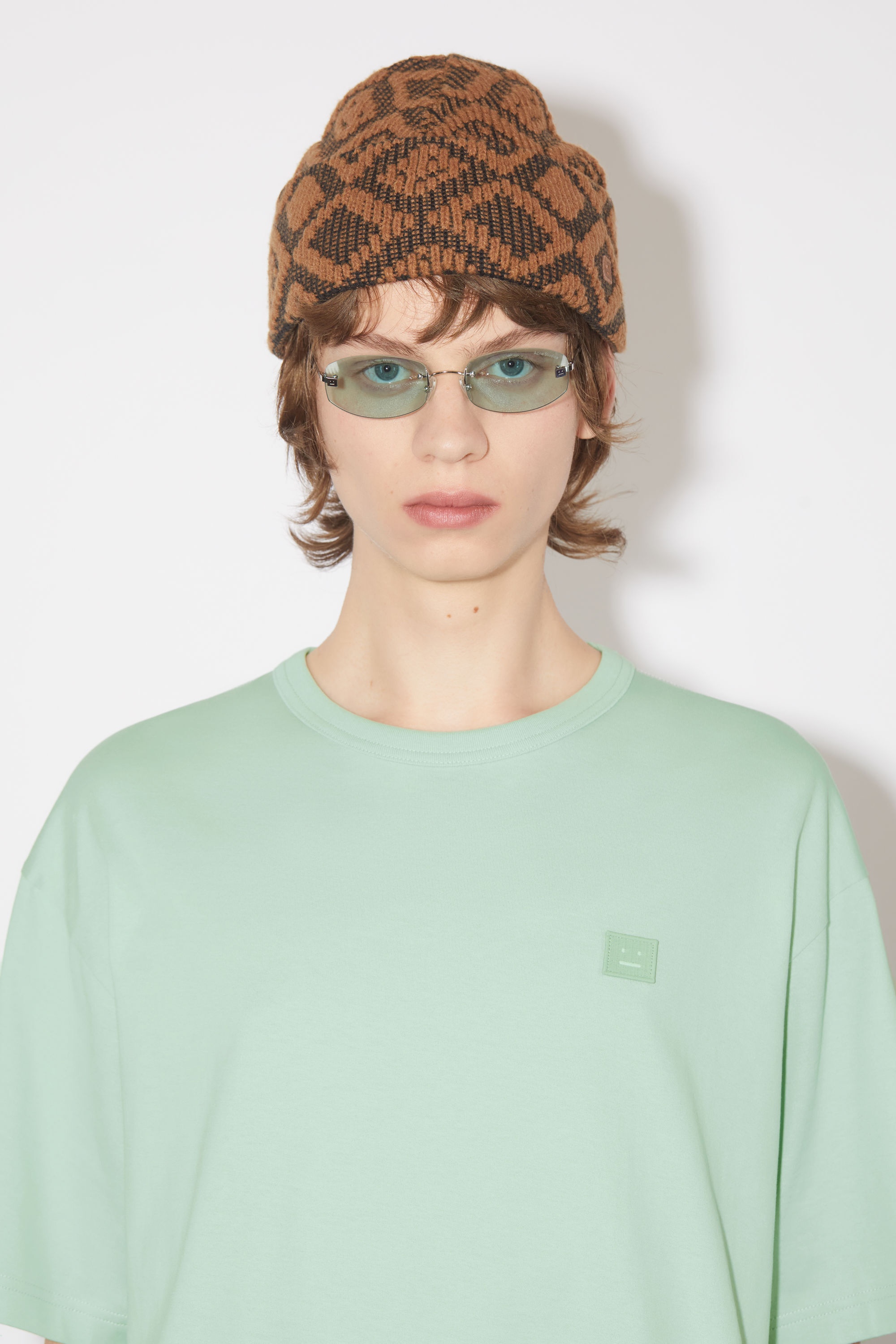 Crew neck t-shirt- Relaxed fit - Soft green - 4