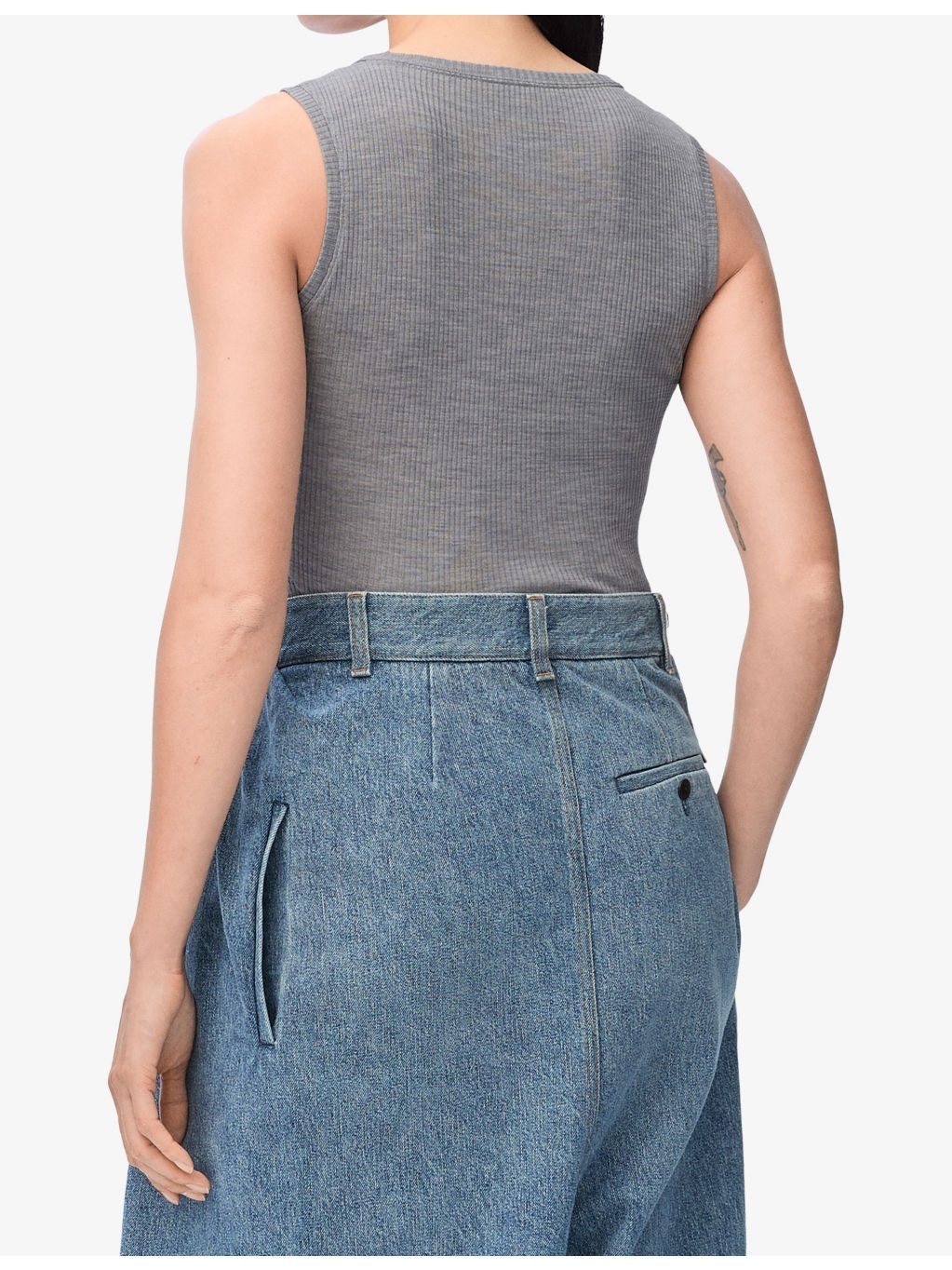 Anagram-Embroidered Scoop-Neck Silk-Blend Top - 4
