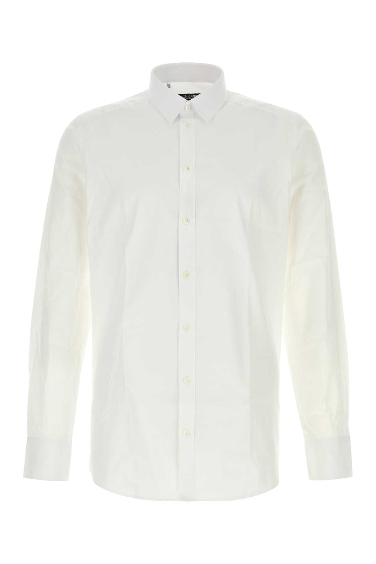 Dolce & Gabbana Men White Poplin Shirt - 1