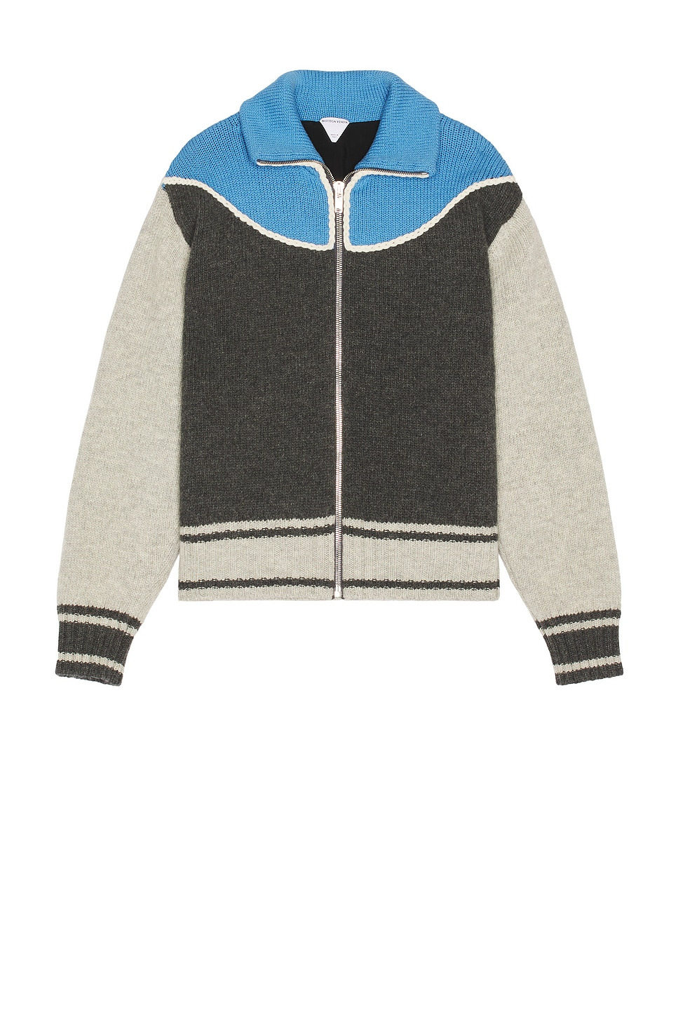 Heavy Weight Wool Tracksuit Knit Zipped Jacket - 1