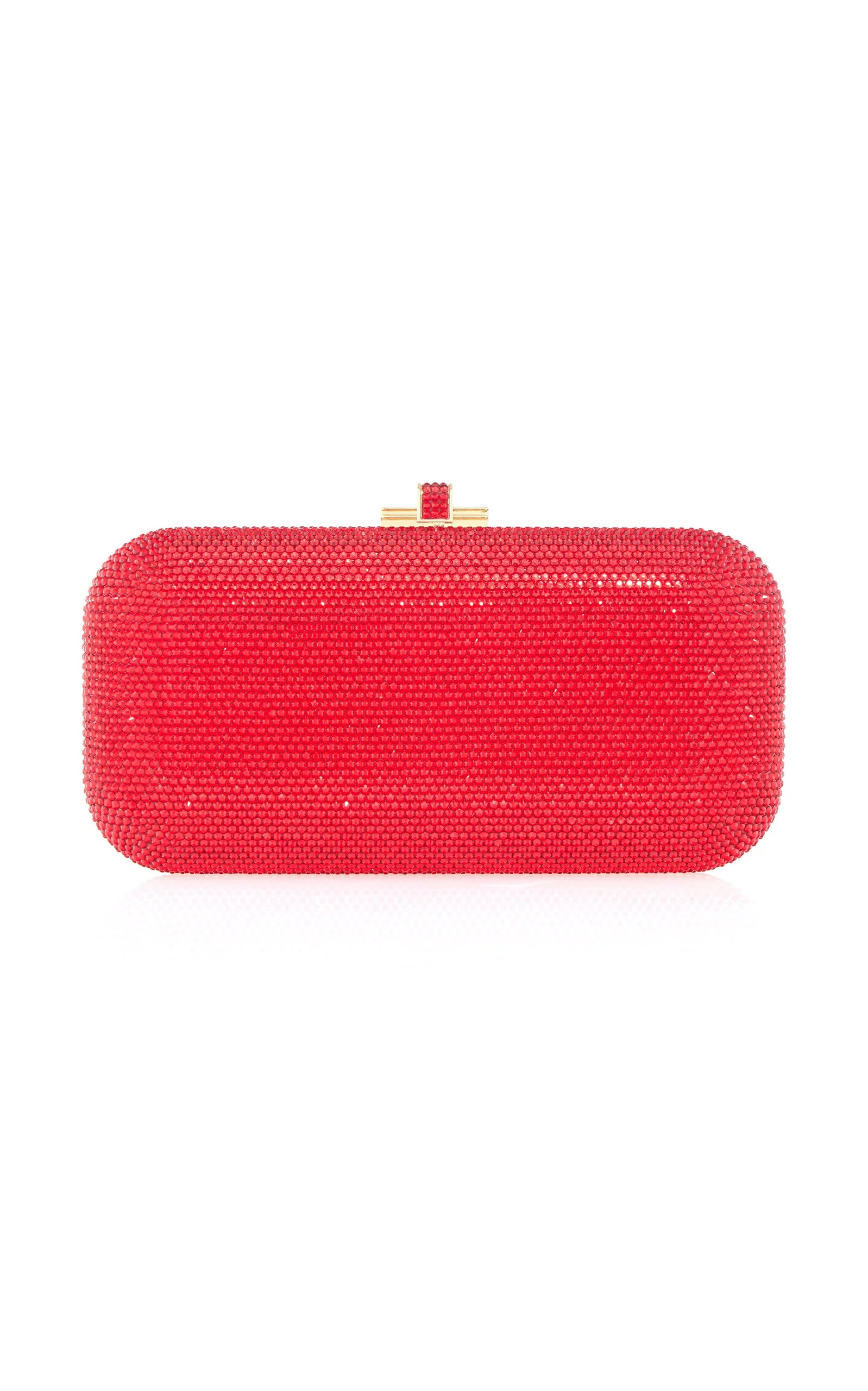 Long Slide Crystal Clutch red - 1