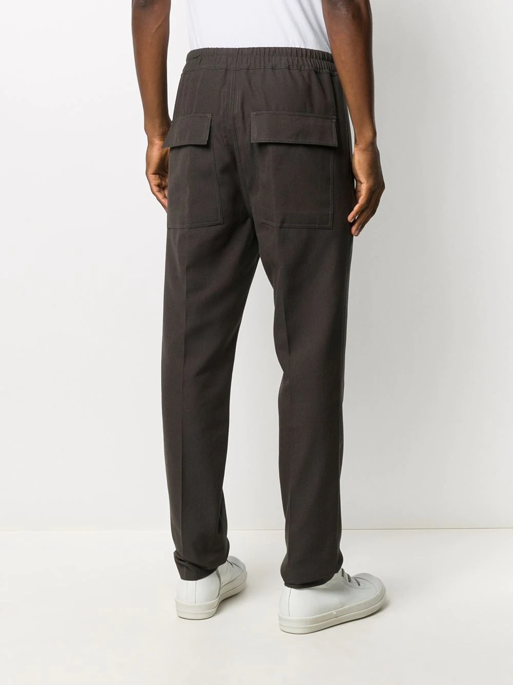 drawstring straight-leg trousers - 4