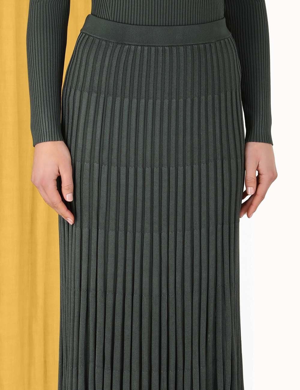 PLEATED MIDI SKIRT - 5