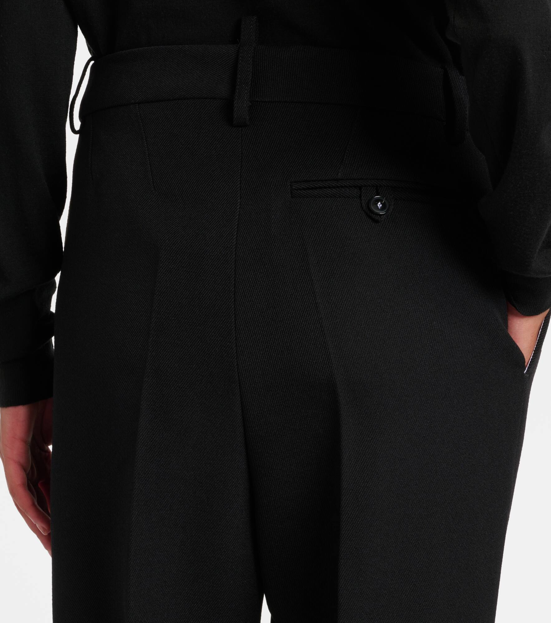 High-rise virgin wool straight pants - 5