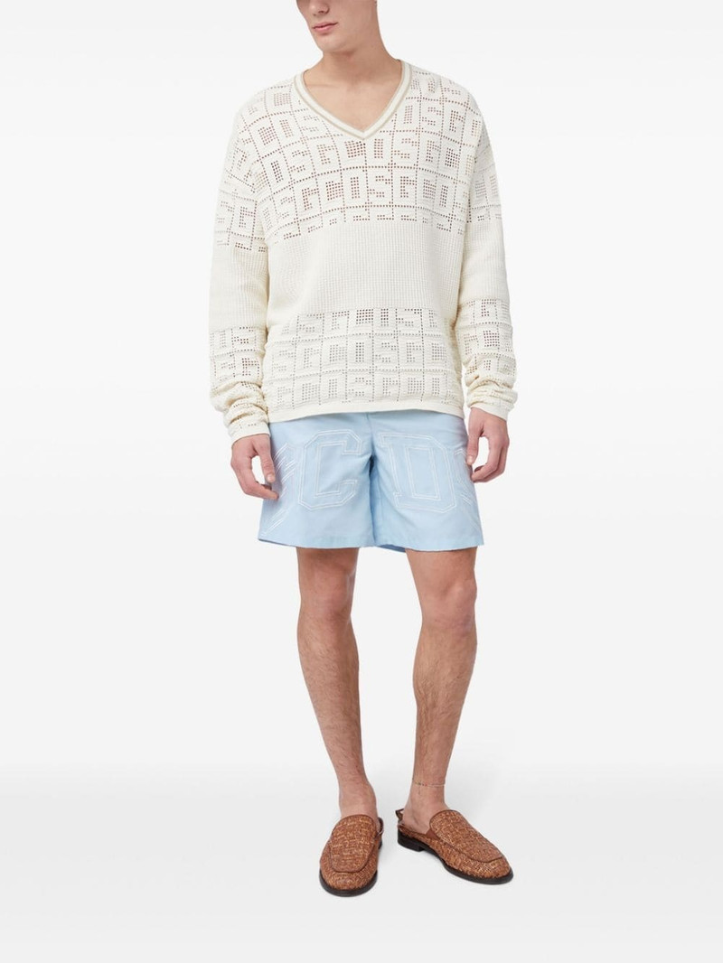 GCDS monogram-macramÃ© jumper outlook