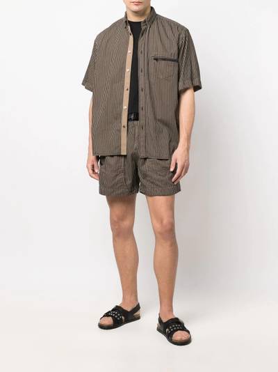 sacai striped zip shirt outlook