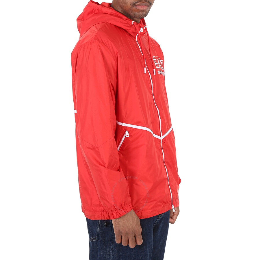 Emporio Armani Red EA7 Logo Recycled-Fabric Visibility Jacket - 5