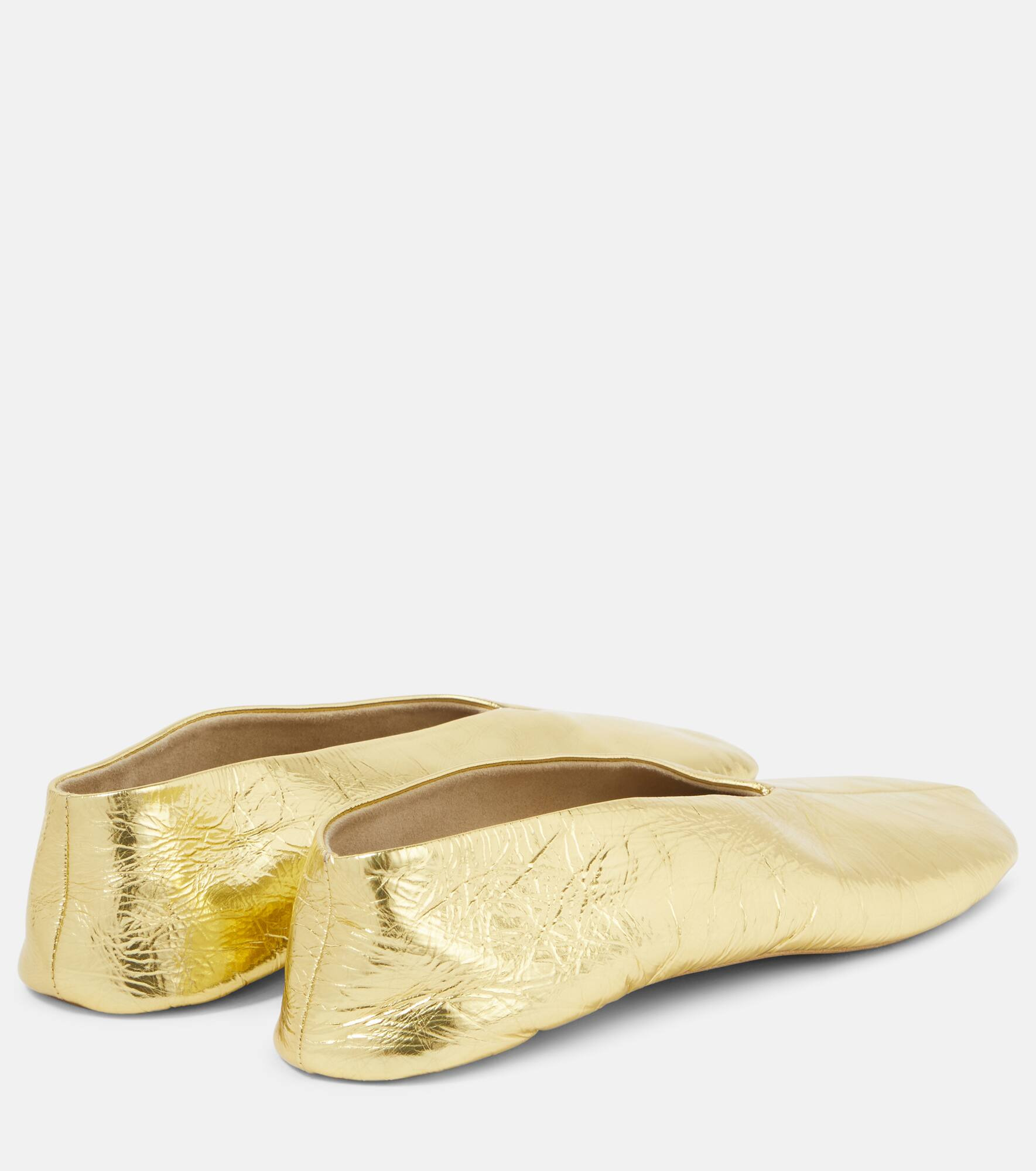 Stella metallic leather ballet flats - 2