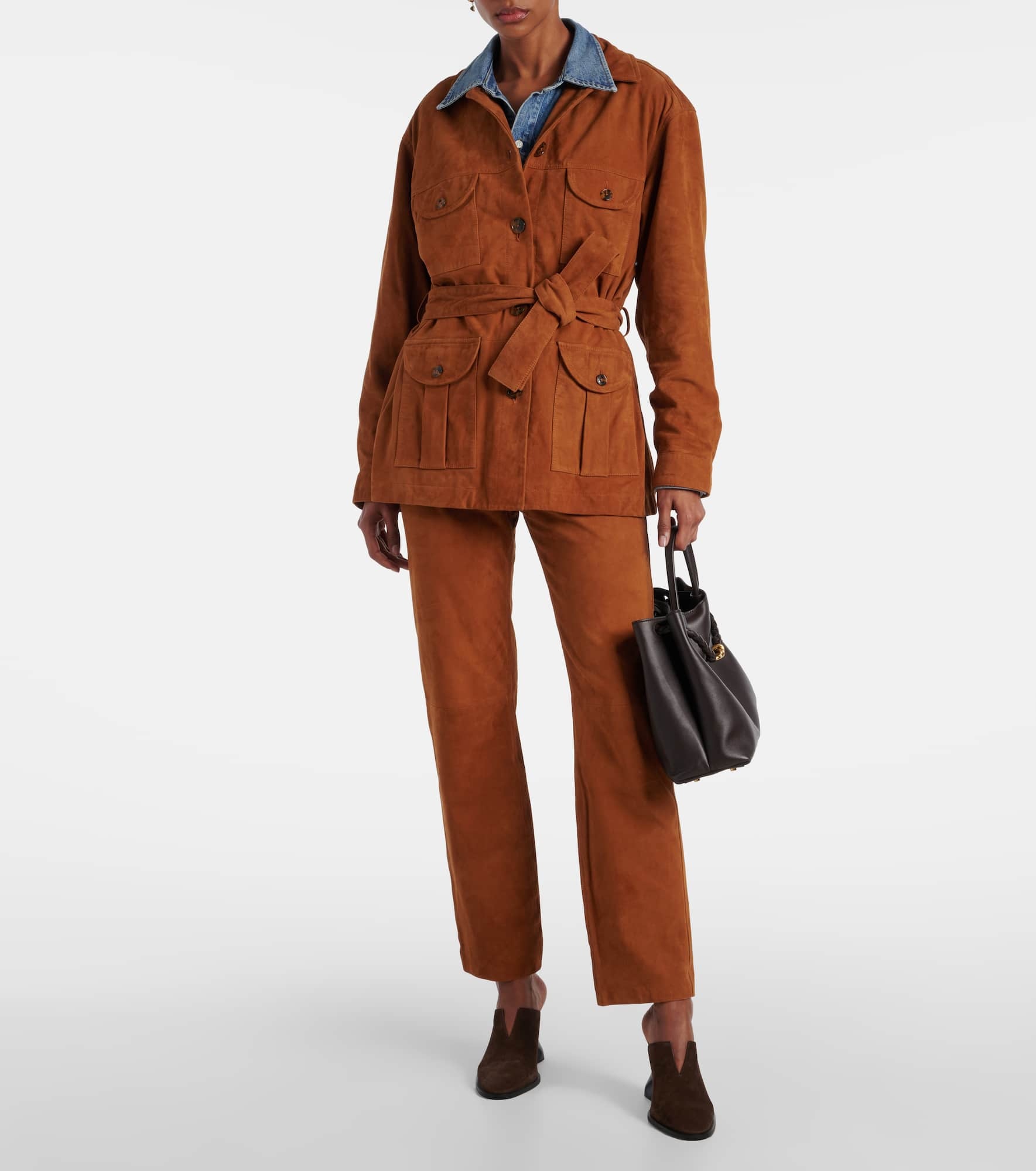 Viva Sahariana belted suede jacket - 2