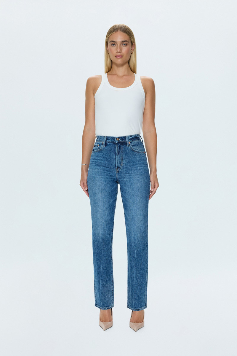 CASSIE SUPER HIGH RISE STRAIGHT JEAN - PALLADIUM 1