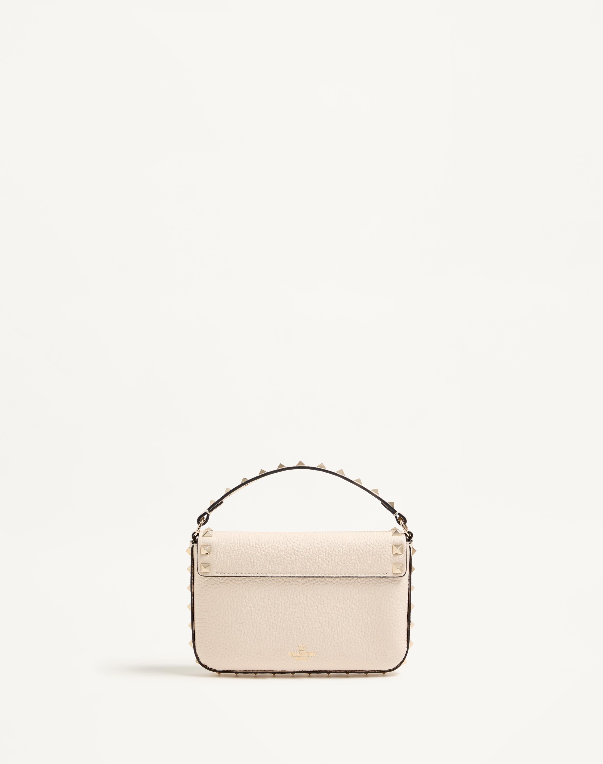 ROCKSTUD GRAINY CALFSKIN POUCH - 5
