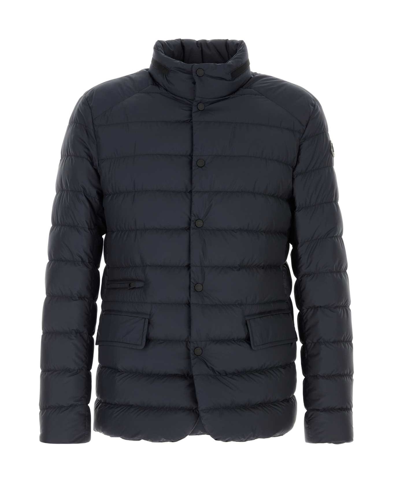 Navy Blue Polyester Carrelet Down Jacket - 1
