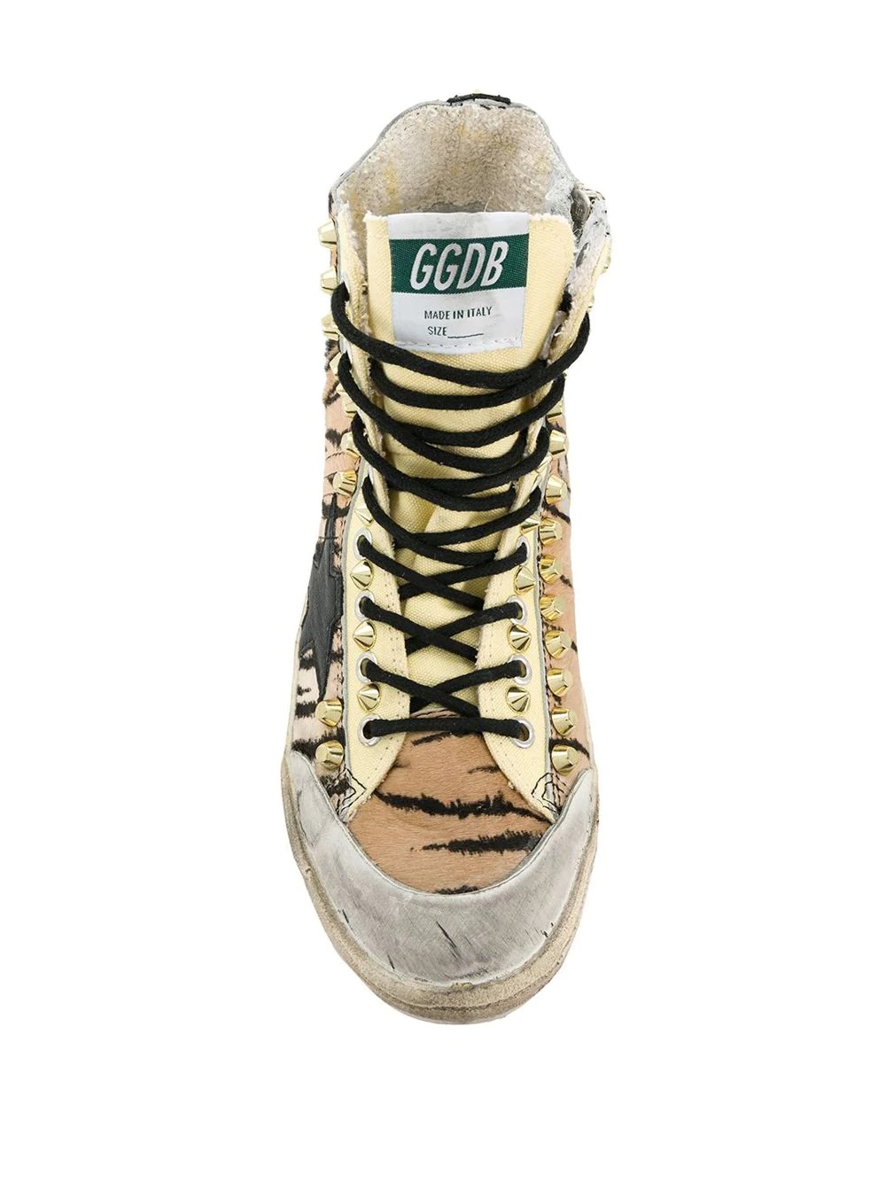 studded tiger print high-tops - 4